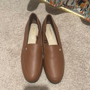 Liz Claiborne Brown Leather Slip-On Loafers